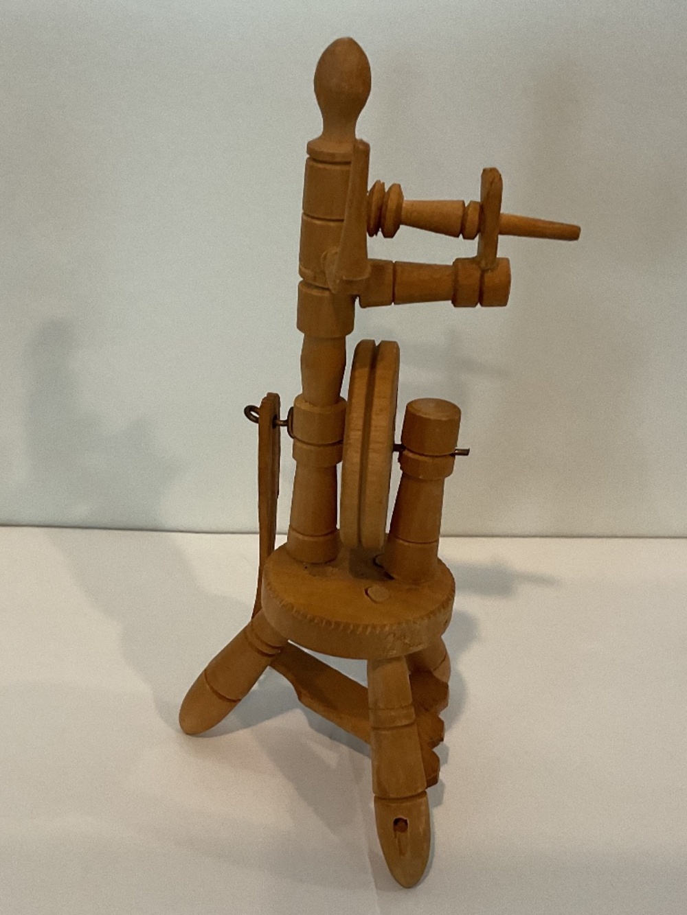 VTG Miniature Wood Spinning Wheel